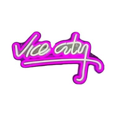 Imagem de Letreiro Neon Para Decoração De Parede, Luz LED Alimentada Por USB Par