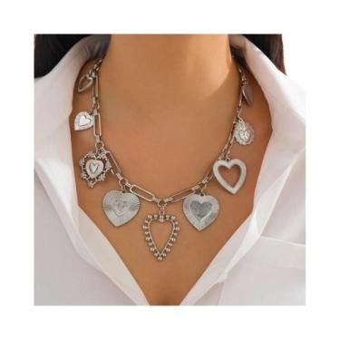 Imagem de Colar Choker Com Pingente De Coração Gótico Para Mulheres, Acessórios 