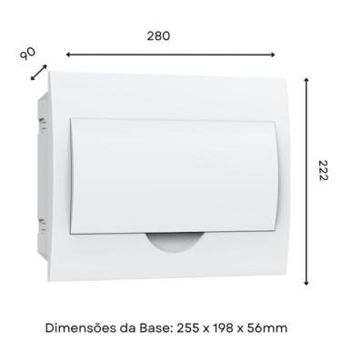 Imagem de Quadro Caixa Distribuição Embutir Para Disjuntores Din Organizador Dis