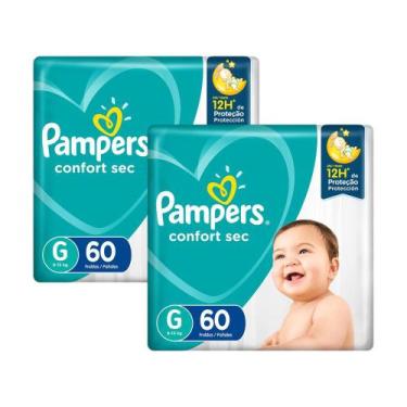 Imagem de Kit Fralda Pampers Confort Sec Super Tamanho G 120 Tiras