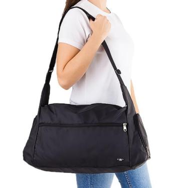 Imagem de Bolsa Academia Fitness Preta Multiuso Natação Esporte Trabalho Resiste