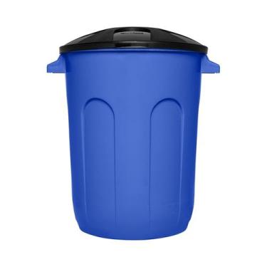 Imagem de Lixeira Cesto De Lixo Grande Cozinha 30 Litros - Jaguar, Azul