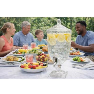 Imagem de Suqueira Jarra Cristal Acrílico Diamond Água Suco 4,5L - Xplast