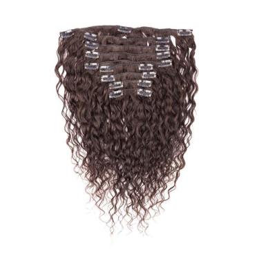 Imagem de Cabelo Natural Crespo 40cm com TicTac Textura Wavy De Benguela Castanh