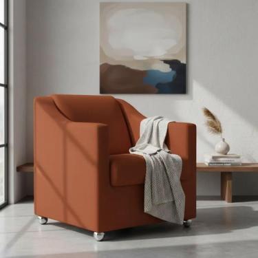 Imagem de Poltrona Decorativa Para Sala Recepção Manicure Barbearia Salão de Bel