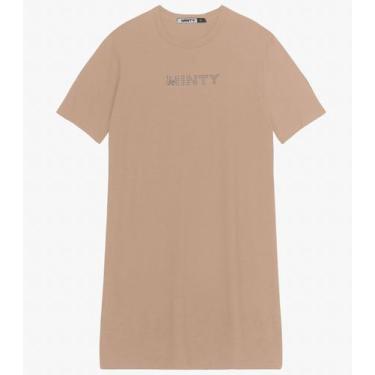 Imagem de Vestido Juvenil Curto em Molecotton Minty Marrom, 14, Marrom