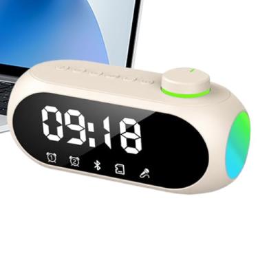 Imagem de Coluna Que Inclui Relógio - Alarme Digital Inteligente Sem Fios | Relógio Inteligente Com Altifalante,Para Quarto Escritório Mesa De Cabeceira Sala Dormitório Hotel