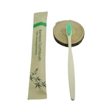 Imagem de Escova De Dentes Vegana De Carvão De Bambu Com Cerdas Macias Ecológica