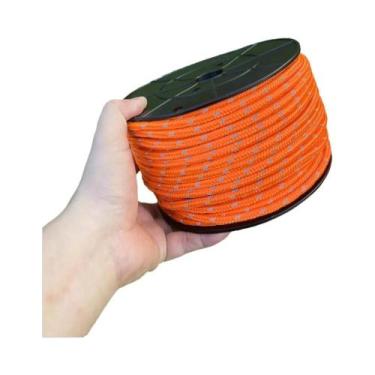 Imagem de Corda Refletiva De 6mm 50M Para Barraca, Corda De Vento Para Camping, 