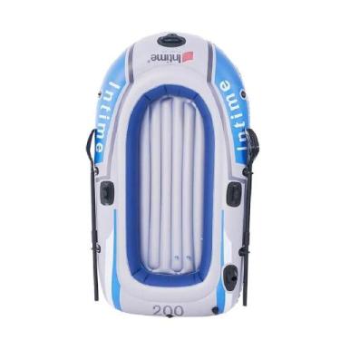 Imagem de Barco Inflável 2 Pessoas Kit Completo com Remos Bomba Reparo - Yeet