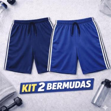 Imagem de Kit 2 Bermudas Masculinas Plus Size Extra Grande Dry Fit Sport Line Ca