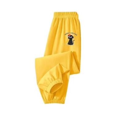 Imagem de Camiseta Infantil De Natal Com Estampa De Gato Preto, Manga Curta Para