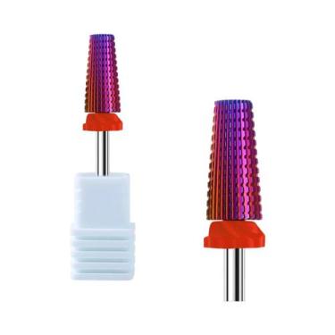 Imagem de Brocas Profissionais De Tungstênio Roxas 5 Em 1 Para Remoção De Gel E 