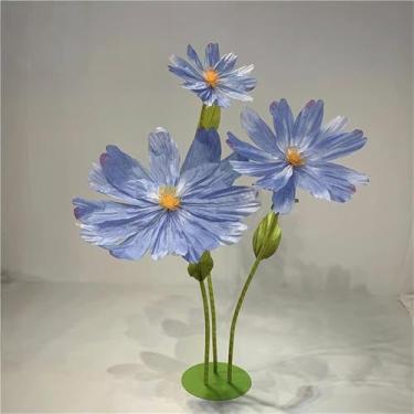 Imagem de Flores de papel gigantes - Grandes decorações de margaridas artificiais para corredores, festas, jardins e casamentos - Arranjos florais falsos grandes para decoração de casa e evento