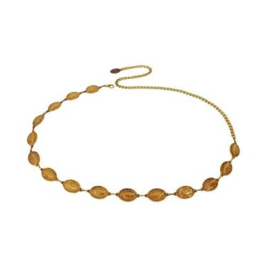 Imagem de Cinto Feminino Ajustável Com Corrente De Metal Estilo Cowgirl Country 