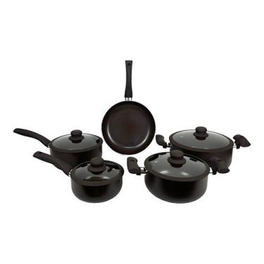 Imagem de Conjunto Panelas Carmin De Cerâmica Antiaderente 5 Peças - Haüskraft, 