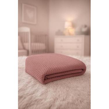 Imagem de Manta De Tricot Para Bebe Menino Menina Conforto e Maciez Colmeia - Ac