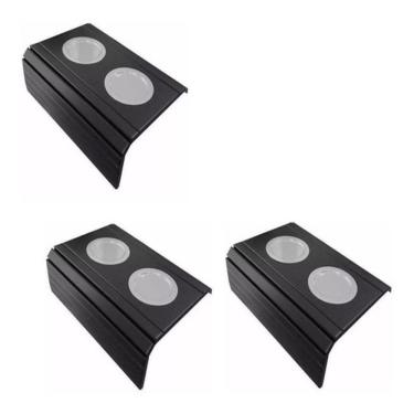 Imagem de Kit 03 Esteira Decorativa Laqueada Sofá Copo Alumínio Preta