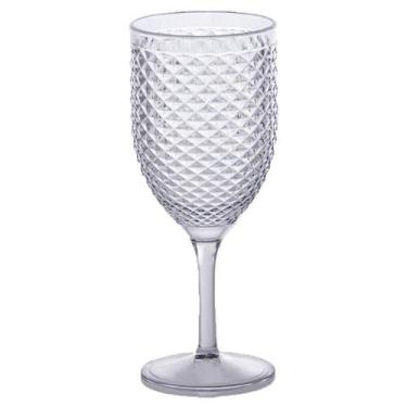 Imagem de Taça de Vinho e Água Cor Transparente em Acrílico 480 ML - PARAMOUNT