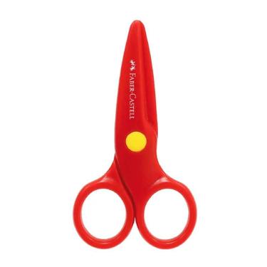 Imagem de Tesoura Escolar Supersegura Faber-castell Vermelho