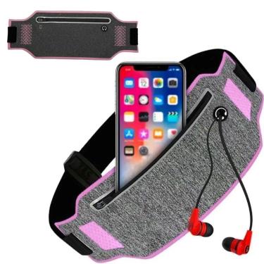 Imagem de Pochete Fitness Esportiva Feminina Rosa Impermeavel Doleira-Unissex