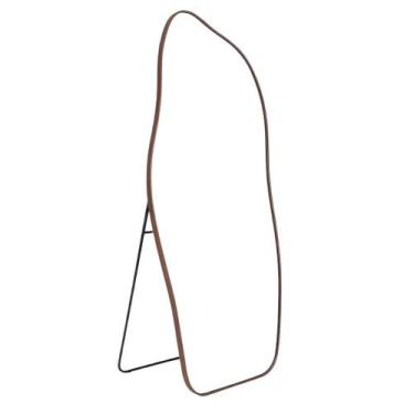 Imagem de Espelho Orgânico 170x70 Grande Corpo inteiro Com Moldura Alumínio Sala