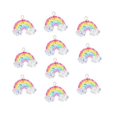 Imagem de Pingentes De Acrílico Em Forma De Nuvem Colorida 10PCS Para Mulheres E