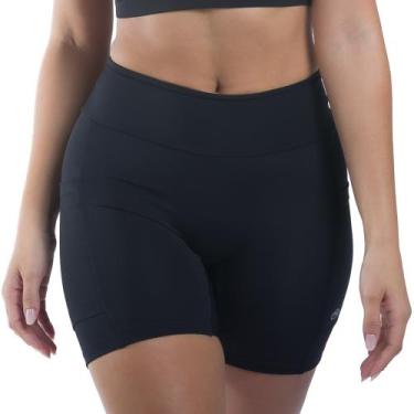 Imagem de Shorts Feminino Corrida My Fitness Preto  Marcio May Sports, GG, Preto