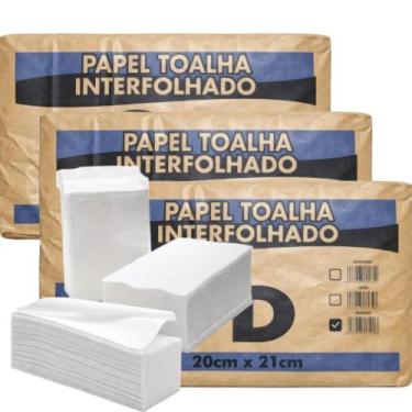 Imagem de Kit 3 Papel Toalha Interfolha 100% Celulose 20 X 21 SD