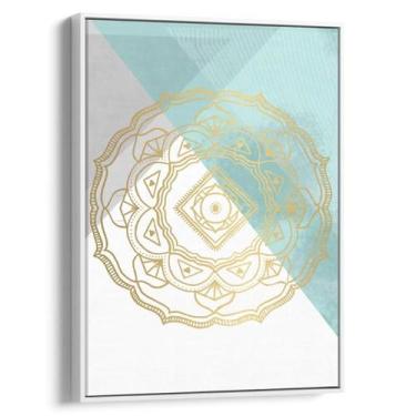 Imagem de Quadro Mandala - Harmonia das Geometrias Douradas - Mioquadros, 60x40 