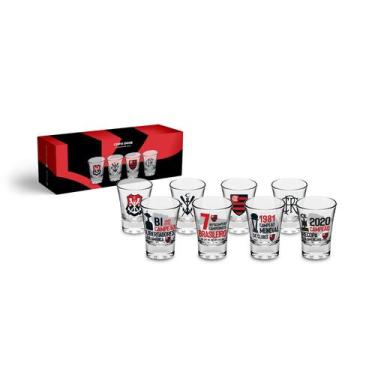 Imagem de Copo dose c/ 4un - flamengo - Brasfoot