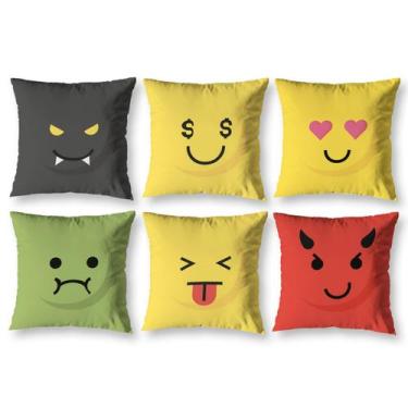 Imagem de Kit 6 Capa de Almofada Estampadas Infantil 40cm x 40cm Zíper invisível