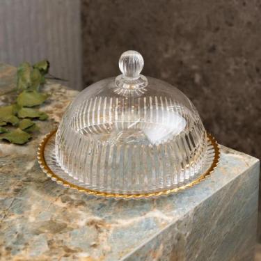 Imagem de Queijeira Wolff Império de Cristal Fio de Ouro 20cm