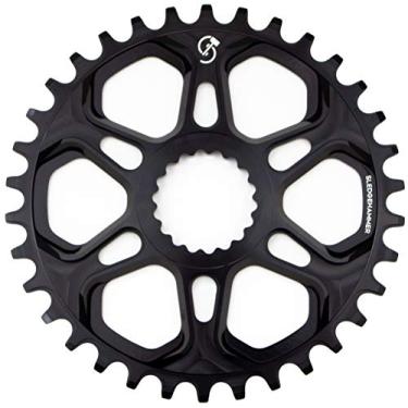 Imagem de Coroa Padrao Hollowgram/FSA 34D - CNC Preto - Sledgehammer