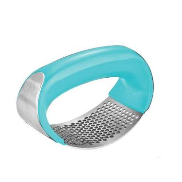 Imagem de Espremedor Amassador Triturador de Alho Manual Inox - WINCY, Azul
