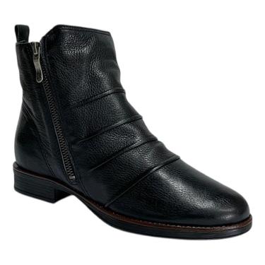 Imagem de Bota Bottero Cano Curto em Couro 361731 Preto-Feminino