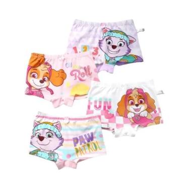Imagem de Conjunto De 4 Calcinhas De Algodão Para Meninas Com Estampa Paw Patrol