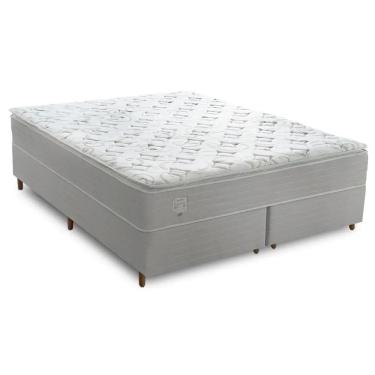 Imagem de Cama Box Queen + Colchão de Molas Umaflex Cappuccino 158x198x75cm