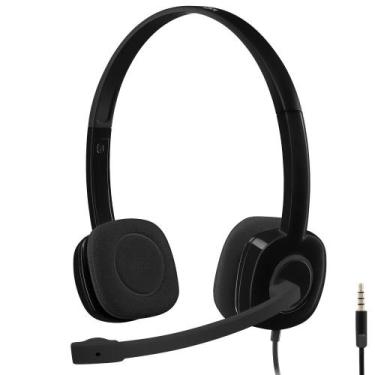 Imagem de Headset com fio Logitech H151 com Microfone com Redução de Ruído e Con