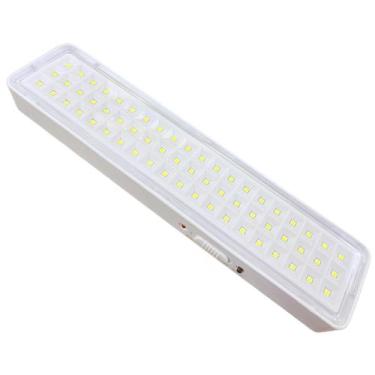Imagem de Kit 2 Luminária De Emergência 60 LEDS 4W Bivolt Bateria até 6 horas Lu