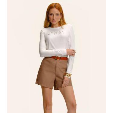 Imagem de Shorts Feminino Sintético Endless Marrom, GG, Marrom