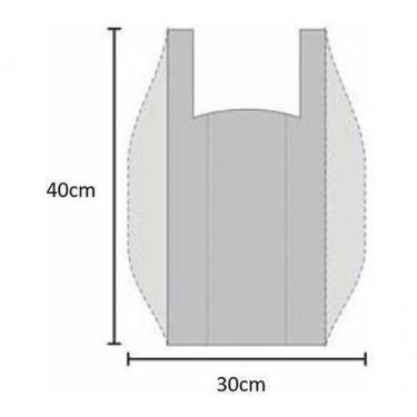 Imagem de Sacola Plástica Reciclada Higipack Reforçada 6 kg 30x40 em Polietileno Creme para Uso Geral