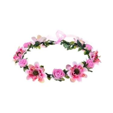 Imagem de Coroa De Flores De Seda Vintage Elegante Para Mulheres, Laço De Cabelo