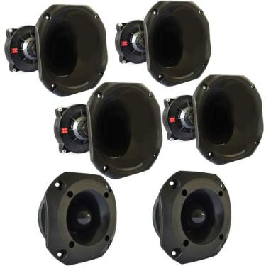 Imagem de Kit Hiken 4 Driver 2 Tweeter 4 Cone Curto 600 Rms Som