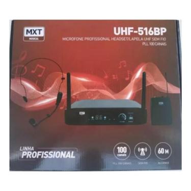 Imagem de Microfone sem fio MXT headset lapela Uhf-516BP 100 Canais