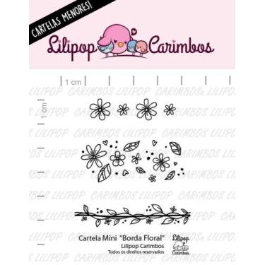 Imagem de Cartela de Carimbos Mini - "Borda Floral" - Lilipop Carimbos - Lilipop