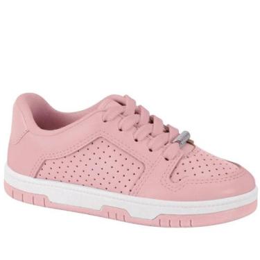 Imagem de Tênis Infantil Feminino Molekinha Lona Confortável 2562.101, Rosa, 33