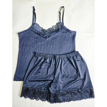 Imagem de Pijama de liganete M azul marinho zensil