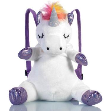 Imagem de Mochila Infantil Toddler Zoo Unicórnio - Pré-escolar, Branco e Lilás, 