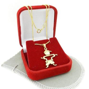Imagem de Corrente Feminina 50cm 1mm Menino Folheado Ouro 18k CR786 - WNBIJOUTER